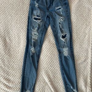Distressed Aeropostale Blue Jeans